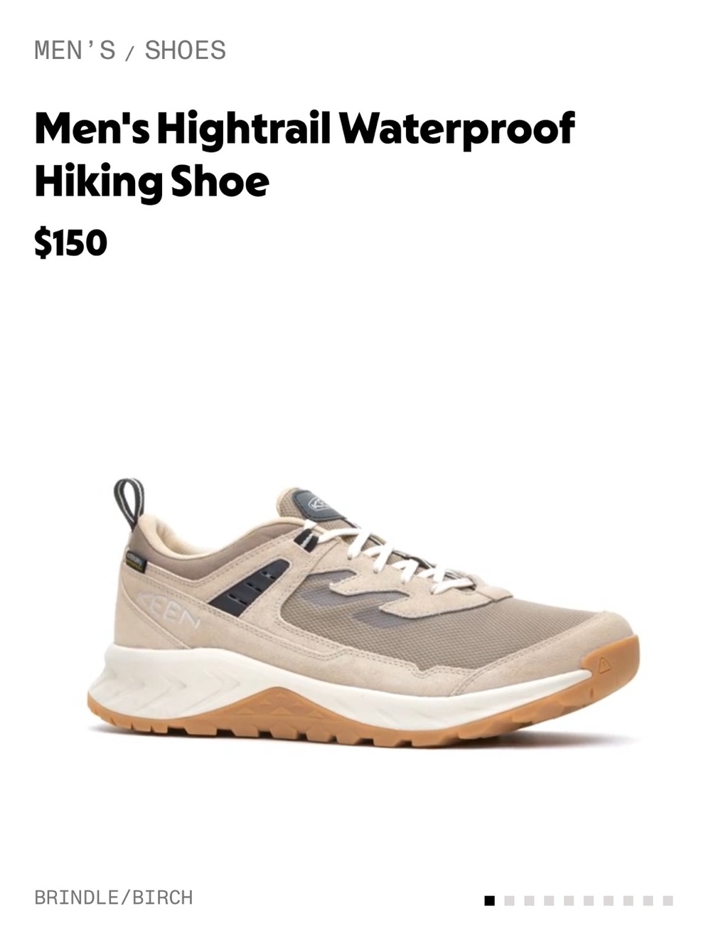 Keen Men’s Beige and Gum Brown Sneakers